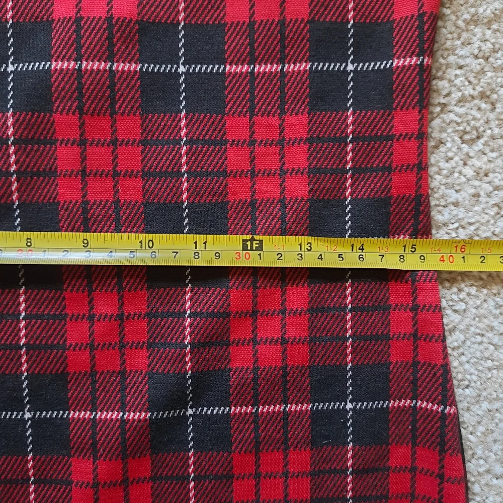 Derek Heart Bodycon Dress Women's Medium Red Plaid Scoop Neck Sleeveless* - Picture 6 of 11